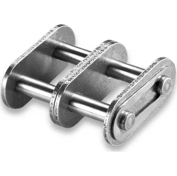 Řetěz na kolo Válečkový řetěz Přímá spojka řetězu 06B-2-NP Standard (poniklovaná, 3/8” × 7/32”, DIN 8187)