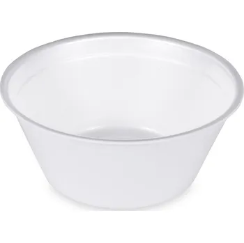 Jednorázové nádobí Termo-miska kulatá bílá 500 ml, Ø 14 cm [50 ks](75305E )