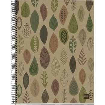 Blok Blok kroužkový Miquelrius Eco Leaves A5, 120 listů, linka