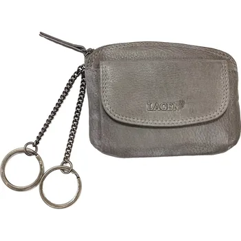 Lagen 786-382/D kožená klíčenka šedá