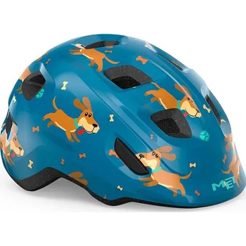 Cyklistická přilba MET dětská helma Hooray modrá jezevčík lesklá S 52-55