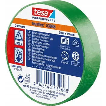 Izolační páska Izolační páska TESA 53988 zelená 20 m x 19 mm