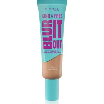 Přípravek na tvář Rimmel Kind & Free Blur It Out lehký hydratační make-up SPF 20 odstín 201 Classic Beige 30 ml