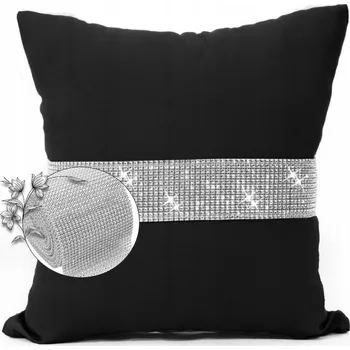 Povlak na dekorativní polštářek Dekorační povlak na polštář s цирконами 40x40 Diamantový povlak hladký zirkony