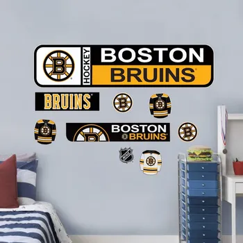 samolepka Mustang Samolepky na Stěnu Boston Bruins NHL Repositionable Street Signs Wall Decal Set