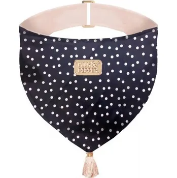 Obleček pro psa MILK&PEPPER Šátek pro psy Clemence Bleu Marine Pois Rose Velikost: 45