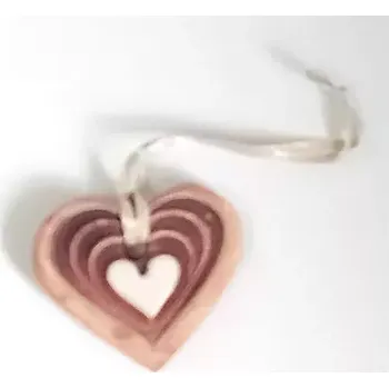 DANETA - chráněná dílna Keramika závěsná srdíčko bílé