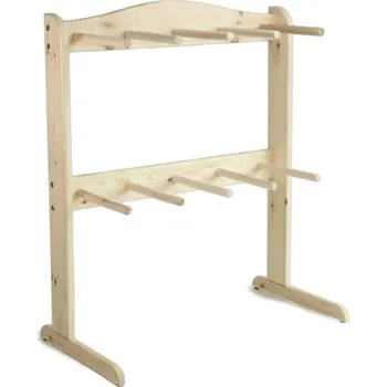 Stojan na víno Jelux Stojan na uzeniny dřevěný 74x40x87 cm 04