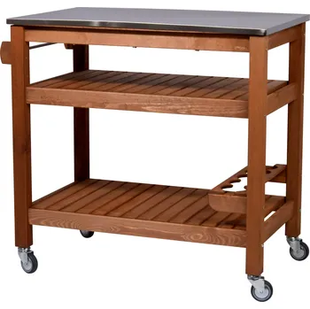 Servírovací stolek dobar Servírovací stolek s deskou z nerezové oceli