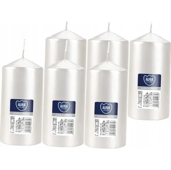 Svíčka Tradiční parafinová svíčka BEZ VŮNĚ Bispol 6 ks