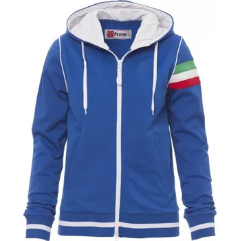 Dámská mikina Payperwear Sportovní dámská mikina Kansas s italskou trikolórou na průramku Barva: Královská modrá/Bílá, Velikost: M