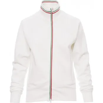 Dámská mikina Payperwear Dámská mikina Nazionale s kontrastním zipem Barva: bílá - červená - zelená, Velikost: M