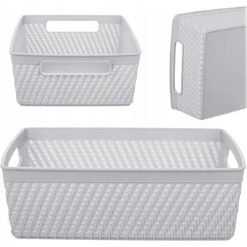 Úložný box Univerzální koš plast šedý