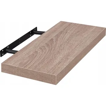 police Plovoucí nástěnná police na knihy, závěsný regál na desky, barva dub 60 cm