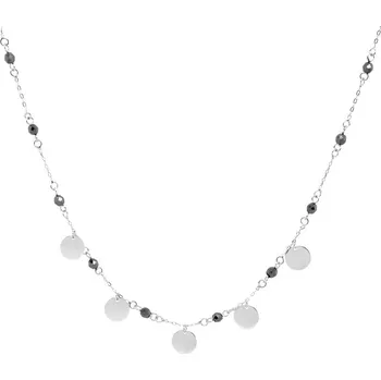 Náhrdelník Náhrdelník s bílými kulatými destičkami