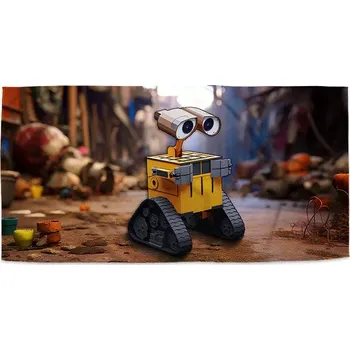 Ručník Sablio Ručník s potiskem Wall-E robot Město - 50x100 cm