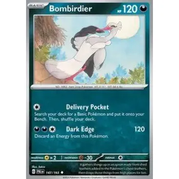 Karetní hra Pokémon PAL 147/193 Bombirdier - Paldea Evolved Stav: Excellent, Verze: REVERSE HOLO