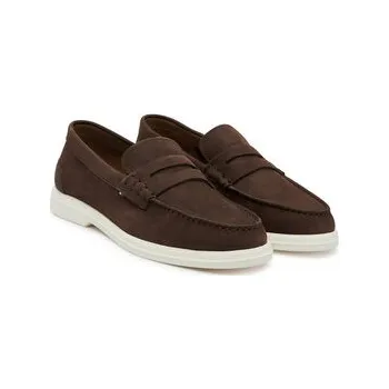Dámská obuv Tommy Hilfiger Mokasíny Nubuck P Loafer FM0FM05350 Hnědá 41
