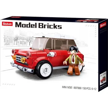 Stavebnice Sluban Sluban SLUBAN Model Bricks Auto Mini vůz červený 150 dílků + 1 figurka STAVEBNICE