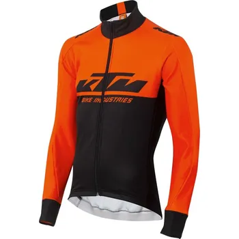 Cyklistická bunda Bunda KTM FACTORY TEAM RACE JACKET WINTER XW LONGSLEEVE, BLK/OR M