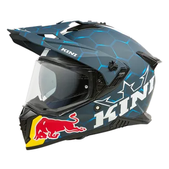 Helma na motorku enduro přilba KINI Red Bull 2.0 blue/white Velikost: M