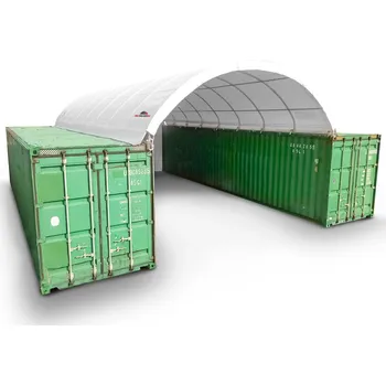 Zahradní stan Přístřešek na lodní kontejnery 6 m x 12 m x 2 m BÍLÁ