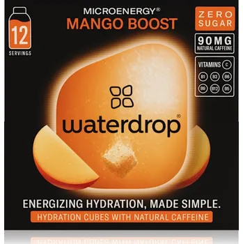Instantní nápoj Waterdrop Microenergy energetický nápoj s vitamíny příchuť Mango Boost 12 ks