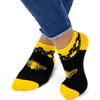 Dámské ponožky Ponožky kotníčkové s včelím motivem - velikost 40-42