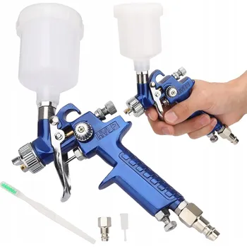 Stříkací pistole Mini HVLP lakýrnická pistole pro opravy, nádržka 150 Ml, tryska 0,8 mm, 1/4"