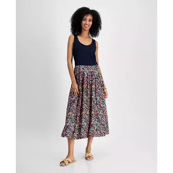 Dámské šaty Tommy Hilfiger dámské šaty Mixed Media modré XS