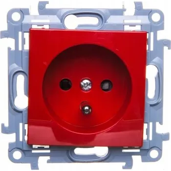 Elektrická zásuvka Zásuvka, Nástěnná elektrická lišta Kontakt-simon červená