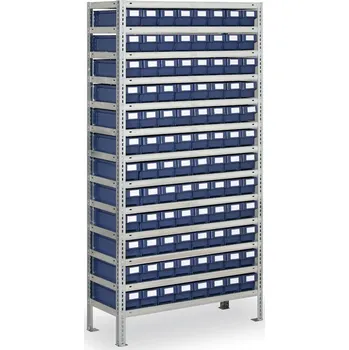 Dílenský regál Corping Regál s plastovými boxy MAX - 2000 x 500 x 1000 mm, 96x box C