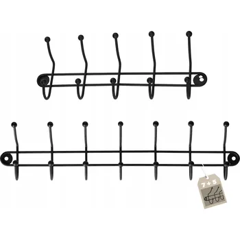 Věšák KADAX VĚŠÁK NA ZEĎ NA OBLEČENÍ DRŽÁK 5+7 HÁKŮ