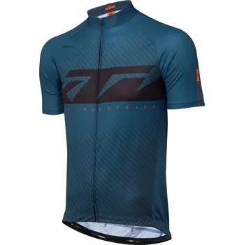 Cyklistické oblečení Dres KTM FACTORY LINE KRÁTKÝ RUKÁV, MODRÁ/ČERNÁ L