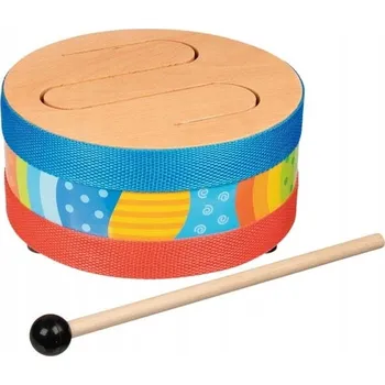 Dřevěná hračka HUDEBNÍ Hračka PRO DĚTI Dřevěný bubínek