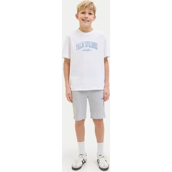 Pánské kraťasy Jack & Jones Junior Sportovní kraťasy Gordon 12270663 Šedá Slim Fit 152