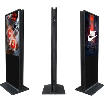 Oboustranný Reklamní Digitální Banner Double Side Obrazovka Smart Dotykový Displej Android Digiposter Infokiosek Totem Černý Výběr Variant 75"
