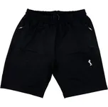 Tommy Glair Pánské bavlněné nadměrné teplákové kraťasy Barva: Černá, Velikost: 3XL