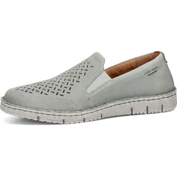 Pánské polobotky Josef Seibel pánské nubukové polobotky - bledě šedé