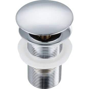 Sifon Zátka umyvadlová výpust Click-Clack kulatý AquaUno stříbrná