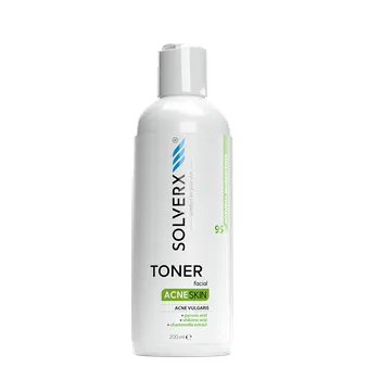 Léčba akné Solverx Acne Skin pleťové tonikum pro mastnou, problematickou pleť se sklonem ke vzniku akné, 200 ml