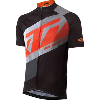 cyklistický dres Dres KTM DRES FACTORY LINE II KRÁTKÝ RUKÁV ČERNÁ/ŠEDÁ/ORANŽOVÁ XXXXL
