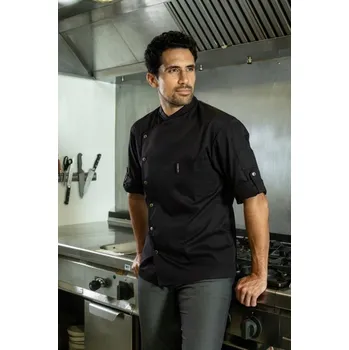 Moto bunda Kuchařská bunda pánská - 1/2 rukáv černá VELIKOST 60/62