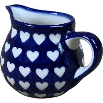 Konvička na mléko Konvička na mléko/smetanu ke kávě Srdíčka D-10 Jiřina Keramika Bolesławiec