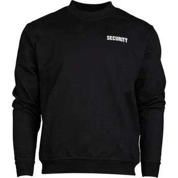 Pánská móda MIL-TEC Mikina s nápisem SECURITY ČERNÁ S ČERNÁ - BLACK