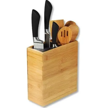 Stojan na nože Kesper Stojánek na nože se štětinami a vařečky, bambusový