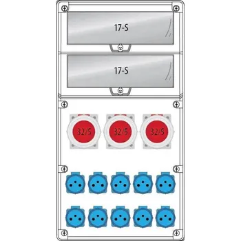 Rozvaděč Pawbol zásuvková rozvodnice R-BOX 740 (3x32A/5, 10x230V), B.18.740-5