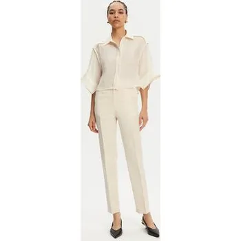 JACQUEMUS Kalhoty z materiálu Le Pantalon Norma 25E251PA1381709 130 Béžová Regular Fit 40