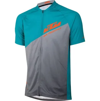 Cyklistické oblečení Dres KTM FACTORY CHARACTER II JERSEY SHORTSLEEVE, GREEN/GREY XXXXL