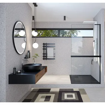 Aquatek OPEN BLACK F7 80x200cm WALK IN zástěna